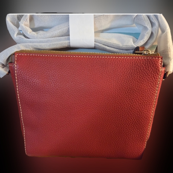 Dooney & Bourke Red Leather Crossbody Bag..discounted Shipping - Picture 2 of 7